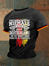 Herren Unter schätze Niemals Einen Alten Mann Aus Deutschland T-Shirt mit kurzen Ärmeln